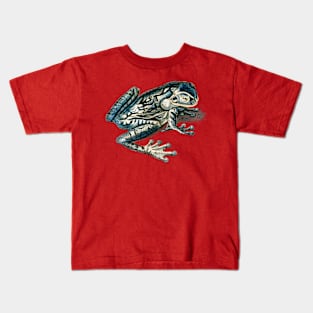 Vintage black-spotted casque-headed tree frog Kids T-Shirt